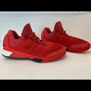 Red Adidas Crazylight Boost Size 9 Mens Shoes